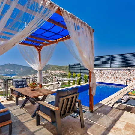 Kalkan'da Deniz Manzarali Lueks Tatil Villasi 别墅 卡斯