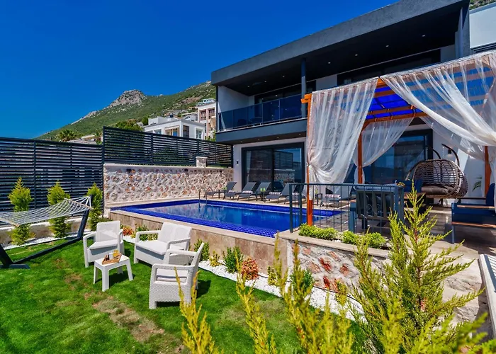 别墅 Kalkan'da Deniz Manzarali Lueks Tatil Villasi *
