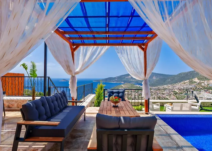 别墅 Kalkan'da Deniz Manzarali Lueks Tatil Villasi *