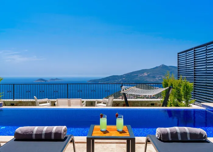 别墅 Kalkan'da Deniz Manzarali Lueks Tatil Villasi *