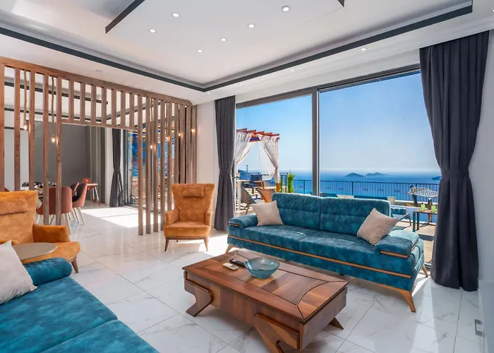 别墅 Kalkan'da Deniz Manzarali Lueks Tatil Villasi
