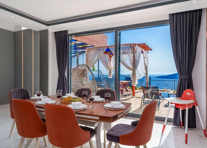 别墅 Kalkan'da Deniz Manzarali Lueks Tatil Villasi *