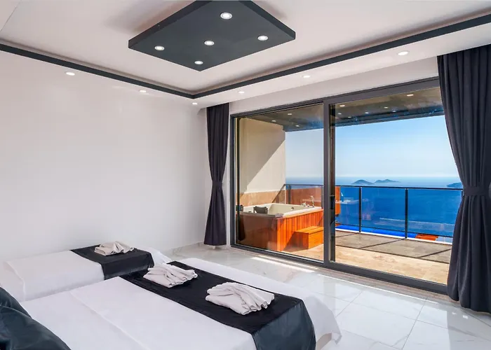 别墅 Kalkan'da Deniz Manzarali Lueks Tatil Villasi