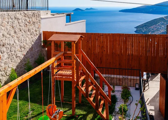 别墅 Kalkan'da Deniz Manzarali Lueks Tatil Villasi 卡斯
