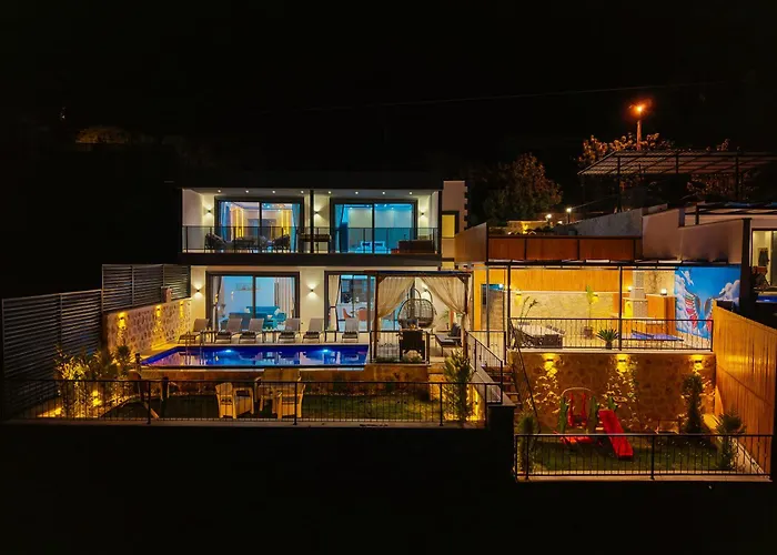别墅 Kalkan'da Deniz Manzarali Lueks Tatil Villasi 卡斯