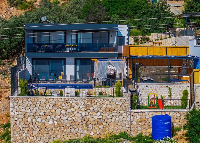 别墅 Kalkan'da Deniz Manzarali Lueks Tatil Villasi
