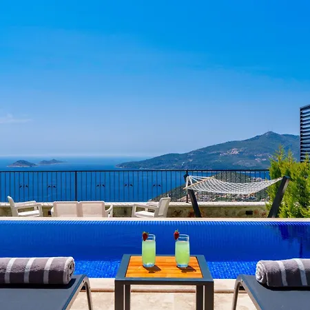 빌라 Kalkan'da Deniz Manzarali Lueks Tatil Villasi *