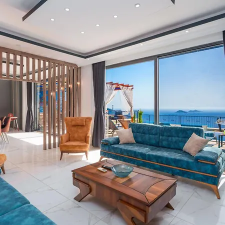 빌라 Kalkan'da Deniz Manzarali Lueks Tatil Villasi