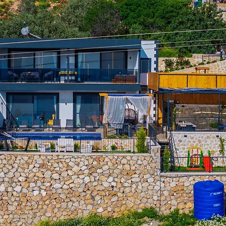 빌라 Kalkan'da Deniz Manzarali Lueks Tatil Villasi